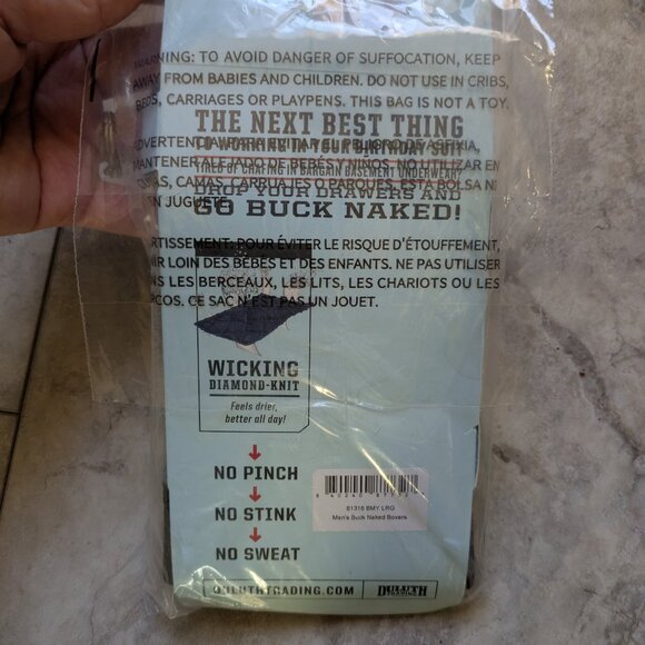 NEW Duluth Buck Naked Boxers (men's L) - Picture 7 of 9